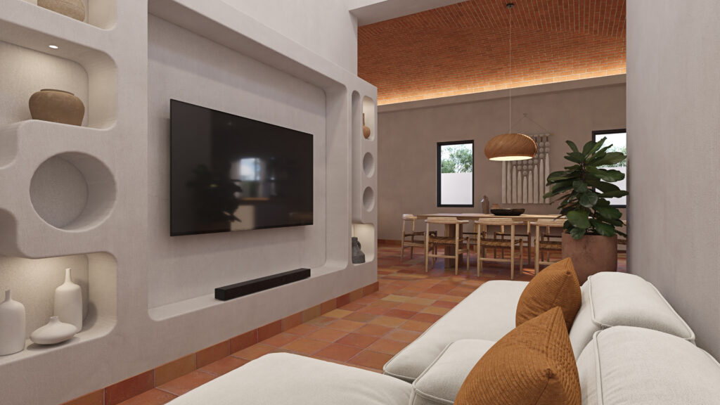 render tv room casa villa shambala